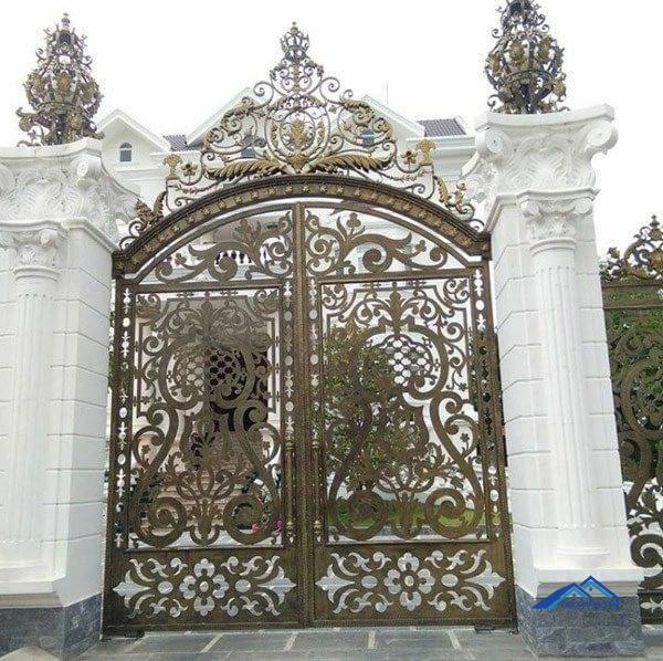 Mẫu cửa sắt uốn vòm 3 mẫu cửa cổng sắt 2 cánh
