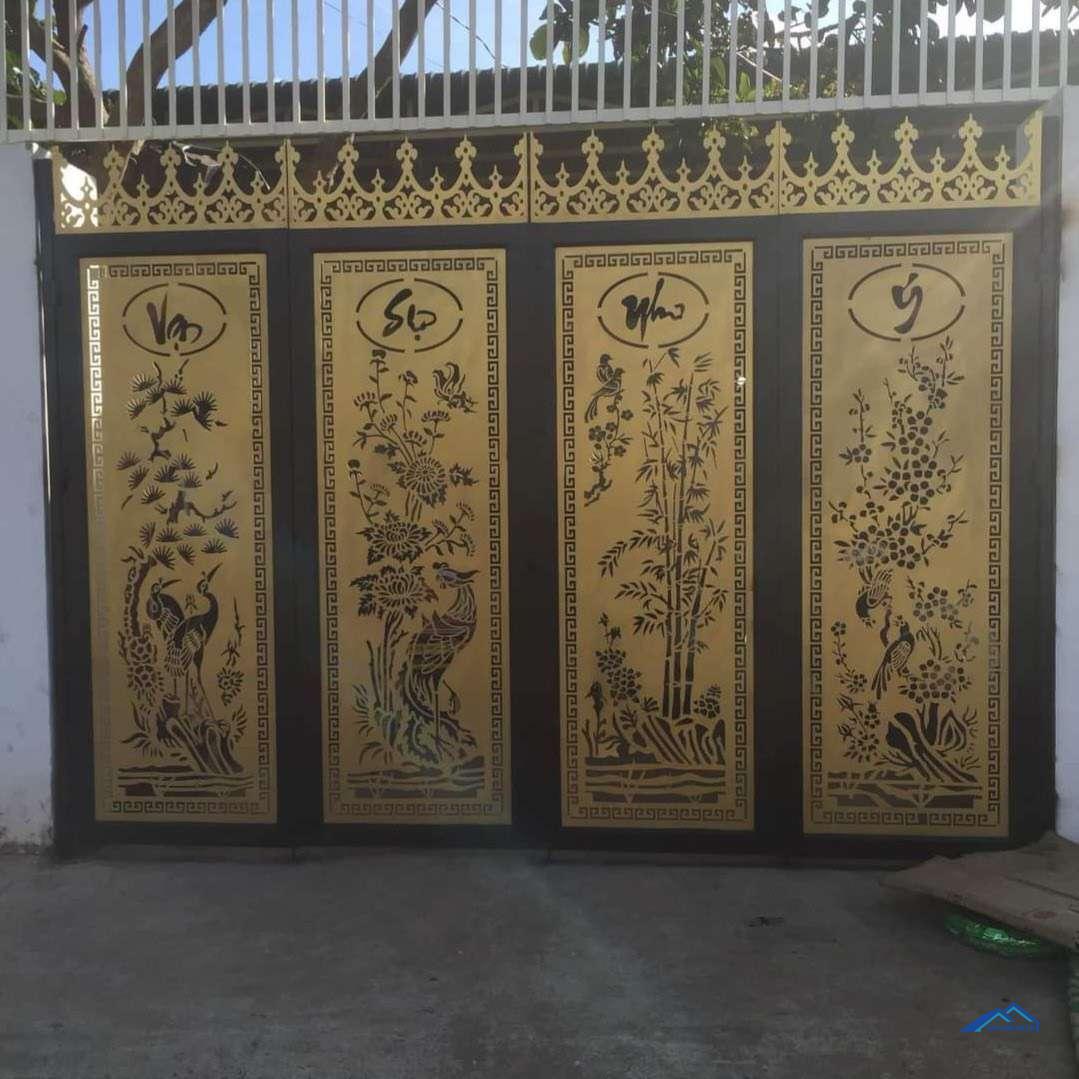 Bảng Giá Làm Cửa Sắt tại TpHCM 9 Cổng cnc tùng cúc trúc mai