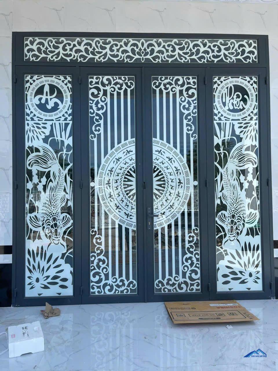 Mẫu cửa cổng 4 cánh CNC Đẹp Nhất Hiện Nay 14 mẫu cửa cổng cnc 4 cánh đơn giản sang trọng