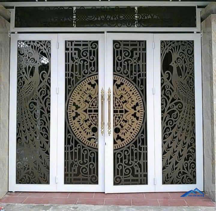 Mẫu cửa cổng 4 cánh CNC Đẹp Nhất Hiện Nay 25 mẫu Cửa cổng cnc 4 cánh