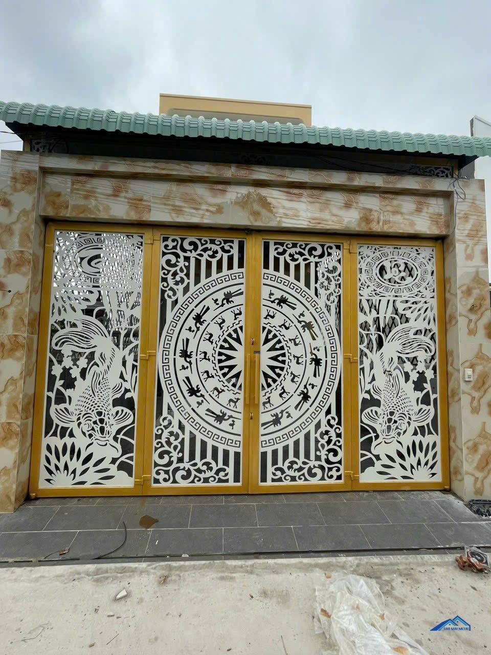 Mẫu cửa cổng 4 cánh CNC Đẹp Nhất Hiện Nay 4 Mẫu cửa cổng 4 cánh CNC đẹp