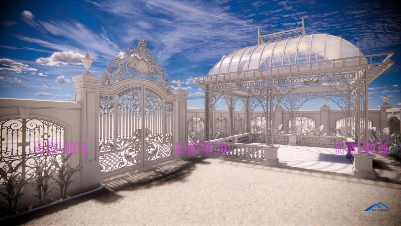 Làm cổng sắt mỹ thuật tại mỹ phước 1,2,3